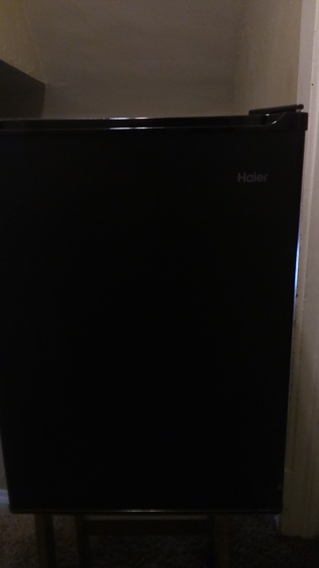 Haier mini black fridge