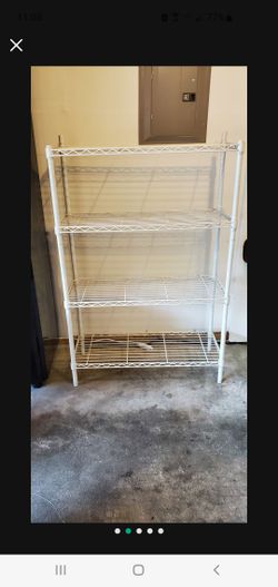 Heavy duty metal storage shelf system. 36"w x 54"h x 14"d