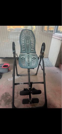Teeter Hang Ups Adjustable Inversion Table Padded Leg Fixation Blue Black