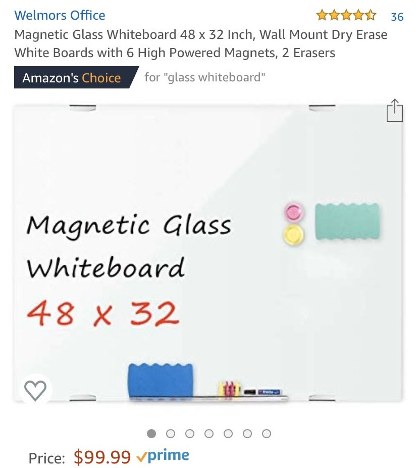 Glass whiteboard