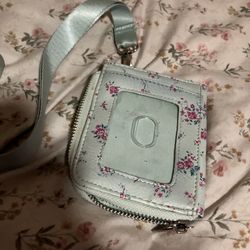 Teal flower wallet