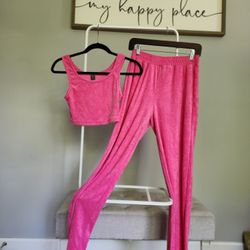 2 Piece SHEIN Pink lounge Set