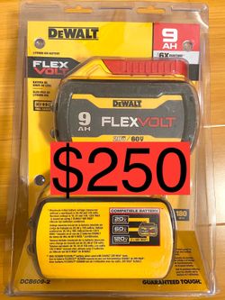 Dewalt FlexVolt 20V / 60V 9.0 Ah Battery Double Pack (2-Batteries) DCB609-2