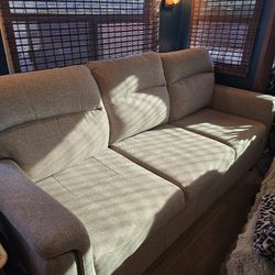 RV Charles Jackknife Sleeper Sofa – Oatmeal Tweed – Excellent Condition  (East Mesa)