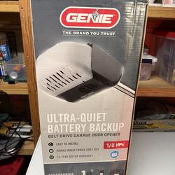 Genie 1/2 HPc Ultra Quiet Belt drive Garage Door Opener and Battery Back up.