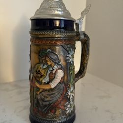 Vintage Gerz German Beer Stein W/lid