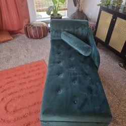 Emerald Green Chaise