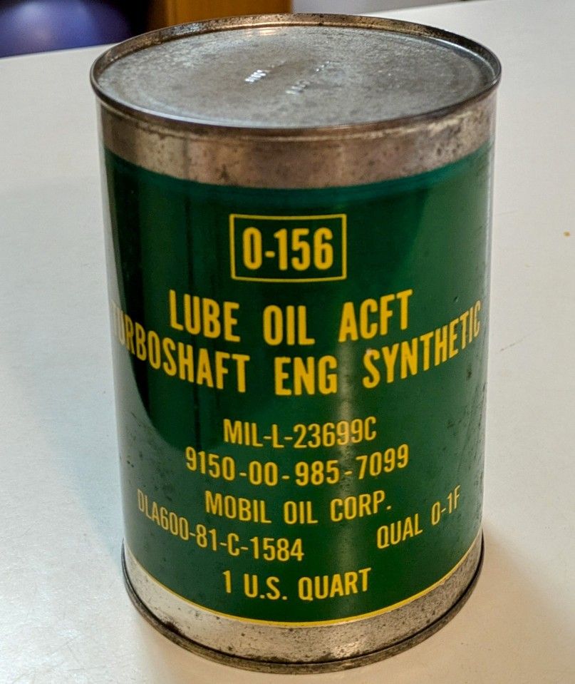 O-156 lube oil ACFT turboshaft ENG quart