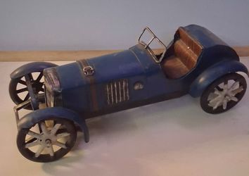 Vintage Blue Classic Car Decorative Model