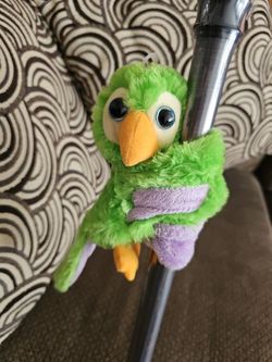 Wild Republic Parrot Plush Hugger Green/Purple  11” Stuffed Animal Slap Bracelet