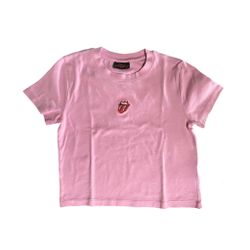 Vintage, Pink Rolling Stones Baby Tee