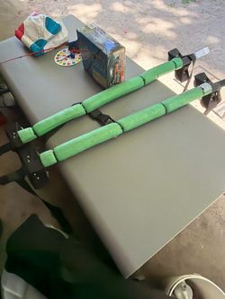 Green padded stilts