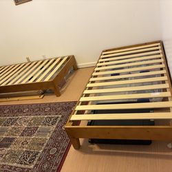 Twin mattress set with base