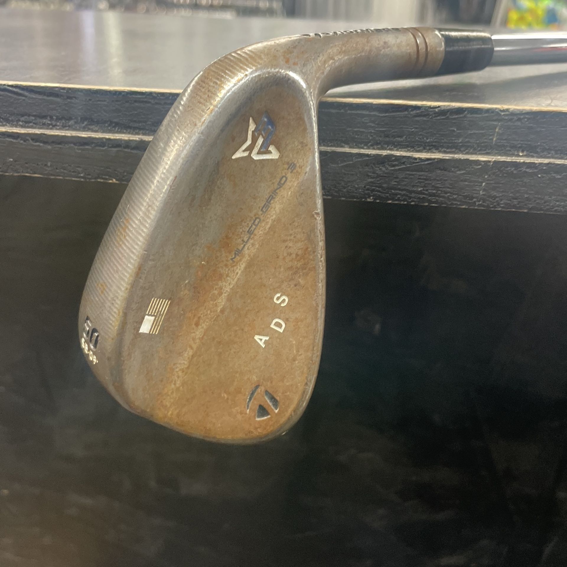 TaylorMade-Milled-Grind-3-Raw-Chrome-Gap-Wedge-50*-Degree-Right-Hand-Steel-Shaft