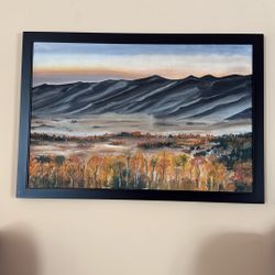 Santa Fe Fall , Original Oil Painting On Canvas  ,