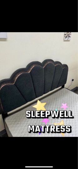 Queen size bed frame with mattress included