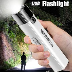 Rechargeable LED Mini Portable Super Bright Flashlight Household Long Range Outdoor
