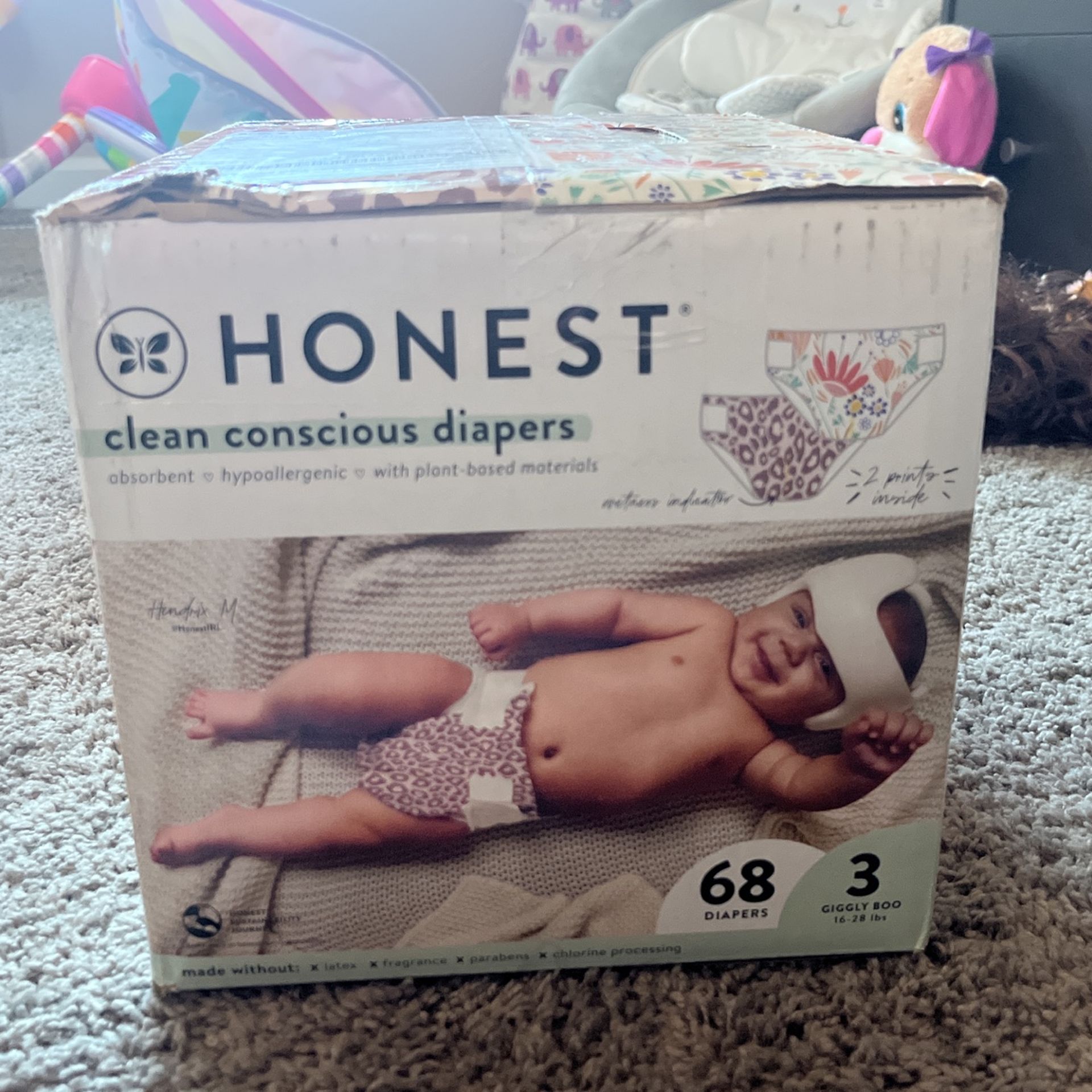 Honest diapers size 3 BRAND NEW!! 68 Cnt.