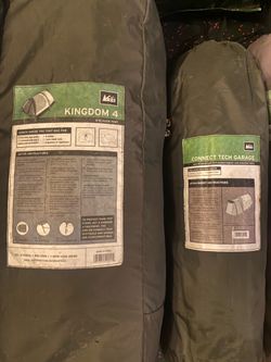 REI Kingdom 4 Tent With Connect Tech Garage