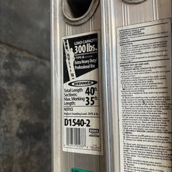 2 Extra Heavy Duty Werner Ladders For Sale D1540-2 and D1340-2