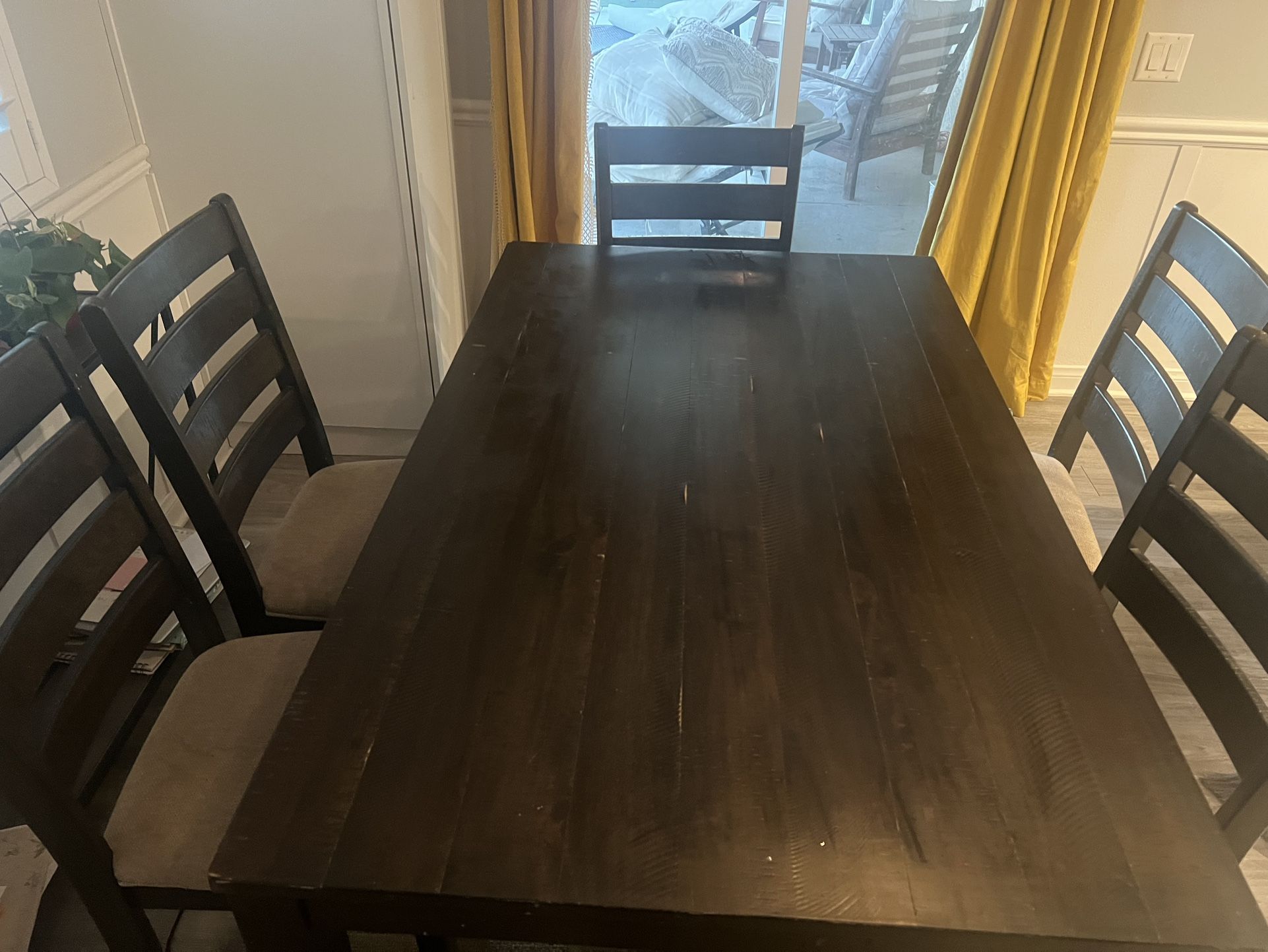 Six Chair Dining Room Set