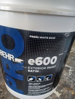 5 gallons exterior satin light gray paint
