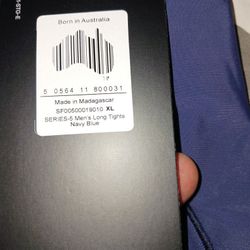 Skins 3 Series And 5 Series Men's Long Tights Camo Blue And Navy Blue