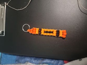 Orange crayon key chain