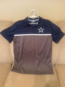 NFL Team Apparel Dallas Cowboys Men’s Polo Shirt L/G Blue/Gray NFL