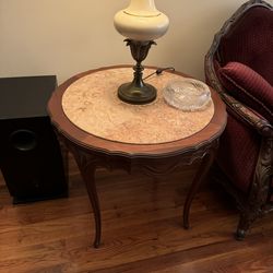 Vintage/antique Marble Top End Table. Two Matching Available.