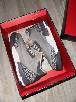Jordan 3 Cool Grey Size 6Y / 7.5 Women