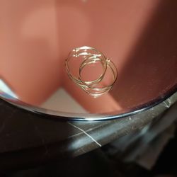 14k Yellow Gold Hoop Earrings