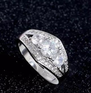 $10 new size 7 or 9 silver plated CZ ring