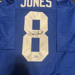 Daniel Jones Autographed Custom Giants Jersey