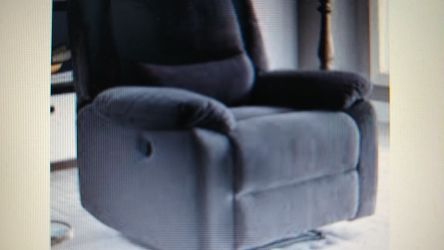 Serta Push Button Power Recliner with Deep Body Cushions, Ultra Comfortable Reclining Chair, Grey