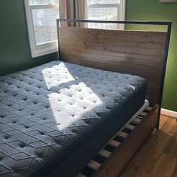 Queen Platform Storage Bed