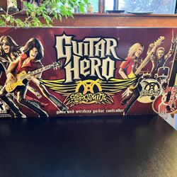 PS3 Guitar Hero Aerosmith Game And Wireless Guitar Controller