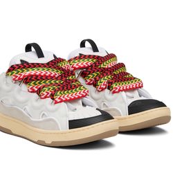 Lanvin HP 806 45 CURB SNEAKERS in Leather Mens Size US 12 EUR 45