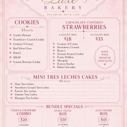 Sweet Treats/ Desserts (cookies, Mini Cakes, & Chocolate Covered Strawberries) 