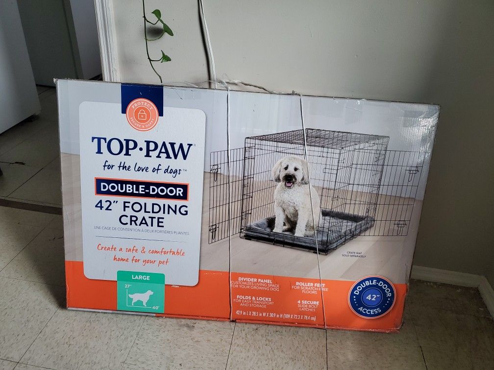 Top Paw. 42" Folding Crate.