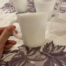 4 Anchor white (Milk White) Coffee mugs 