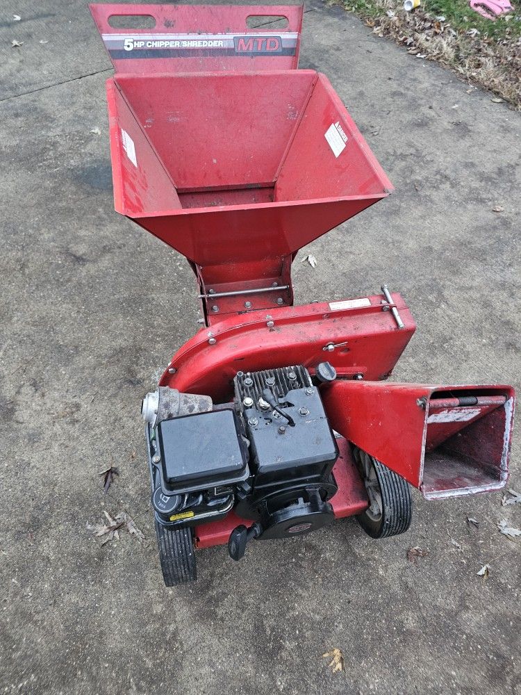 5 hp chipper/shredder mtd