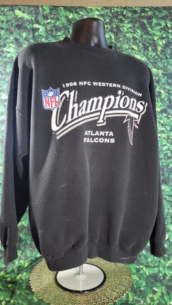 Vintage 1998 Atlanta Falcons NFC Championship Super Bowl T-Shirt Mens Black 2XL