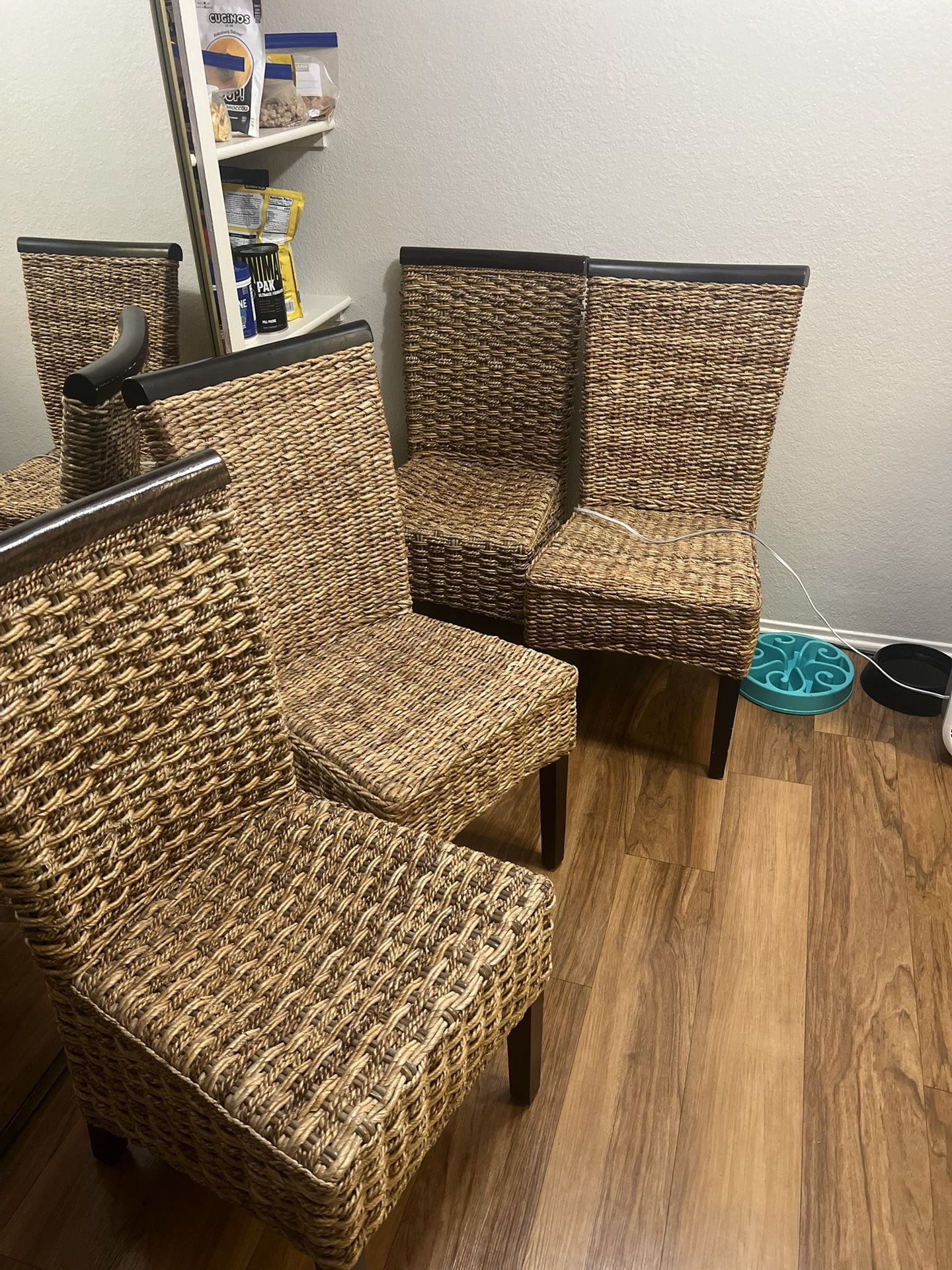 Rattan Chairs With Mahogany Wood