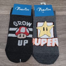 Nintendo Super Mario Toad and Star Crew Socks