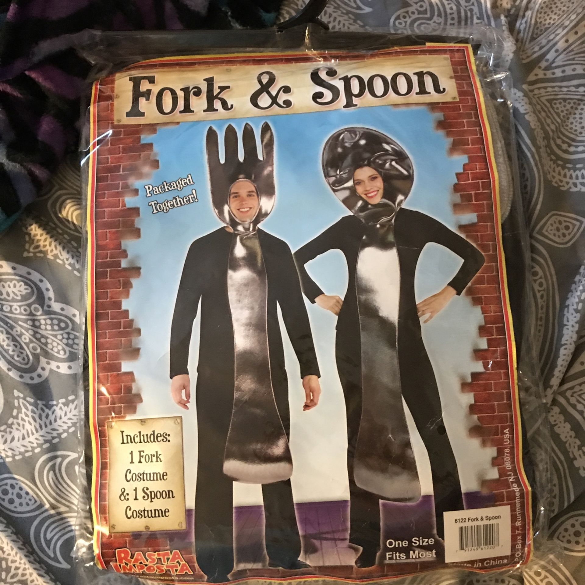 Adult fork and spoon costume