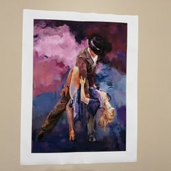 🔥 romantic salsa / bachata lovers wall art 💃🕺 passionate dance vibe ❤️‍🔥 + hand panda painting