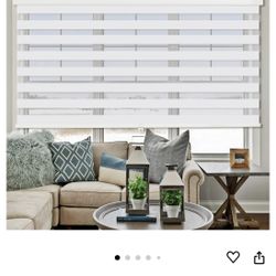 Set/2 Cordless Zebra Blinds 72”