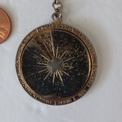Zodiac Sundial Pendant Charm Necklace