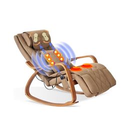Brown Color Rocking Chair with Massage And Reclining Function
